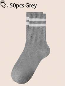 40只/30只/24只装男女通用舒适运动袜，男士长袜适合运动和训练，女士长袜适合休闲和商务穿着，抗菌、柔软、黑白配色、防臭、吸湿排汗、轻便舒适，适合秋冬季节穿着，20只/10只/8只/6只/4只/2只装，秋季 - 彩色 - 查看 40