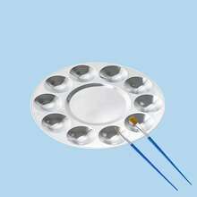 Paleta de pigmentos de pintura de aluminio, paleta, herramientas de cerámica, paleta de aluminio - cuadrado de 6 agujeros - Ver 8