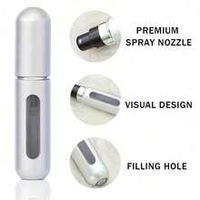 5ml Refillable Perfume Atomizer Spray Bottle, Single Pack, Shiny Pink Fragrance Bottle Sprayer Pump Storage Container For Travel, Living Room, Bedroom, Bathroom Home Decor, Wedding, Party, Birthday, Men's Gift, Mom Dad Friend, New Year, Accessory, Fun Gift - Multicolor - View 4