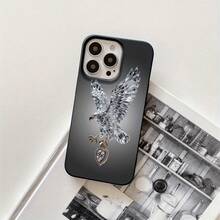 Fundas y carcasas protectoras para teléfono con diseño de murciélago negro y orificios grandes. Compatibles con phone 16 Pro Max, 16, 15 Pro, 14, 14 Plus/14 Pro Max, 13, 13 Pro, 12 Pro, 11/11 Pro y la serie Pro. Regalos para cumpleaños y festividades - Negro - Ver 1