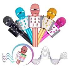 Microfone Ws 858 Karaokê Bluetooth Efeito Voz Modo Gravação  Função Selfie - Pink - Visão 3