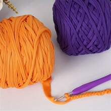 1/3 Pcs T-Shirt Yarn, Woven Fabric Knitted Yarn, Used For Crocheting And Knitting Bags, Cushions, Dolls, Handicraft Crochet Projects - Multicolor - View 11