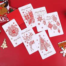 6/8 张装圣诞贺卡，带信封，6 种独特设计，有趣的节日祝福，盒装办公用品，适合感恩节、万圣节、生日、祝贺、感谢 - 多色 - 查看 1