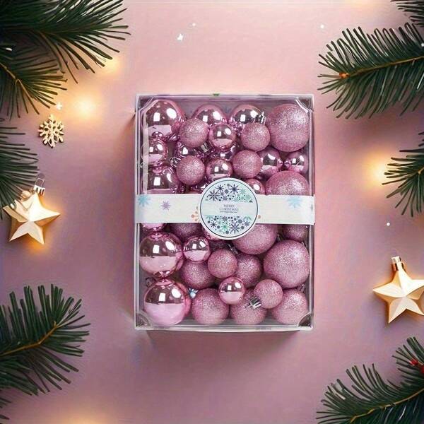 42 Shatterproof Christmas Ball Hanging Ornaments, 1.18 Inch 2.36 Inch Electroplated Christmas Ball Gifts, Creative Christmas Tree Decorations, Christmas Party Supplies Decorations, Suitable For Winter Home Decoration And Holiday Celebrations, Festive Christmas Parties, Halloween Decorations, Festive Holiday Decorations, Party Gifts, Fun Christmas Party Decorations, Christmas, Happy New Year, The Perfect Choice For Christmas Decorations For Friends,Wedding Reception Decorations, Birthday Party Decorations