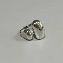 VKHK 1 chiếc nhẫn bản rộng cổ điển bằng thép không gỉ mạ vàng 18k, thích hợp làm quà tặng hàng ngày cho phụ nữ - nhẫn - Xem 17