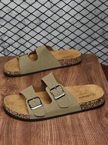Dép sandal đế mềm thời trang thoải mái, dép xỏ ngón mùa hè cho nữ, dép sandal đi biển cho cặp đôi Unisex - Màu Khaki - Xem 7
