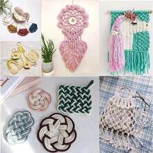 100M/300M 米色 Macrame 绳卷 强力 2 毫米工艺绳 适用于 DIY 缝纫、植物悬挂、壁挂婚礼圣诞装饰 - 彩色 - 查看 6