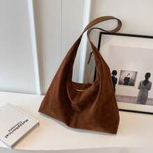 Luxury Brown Suede Hobo Bag – Premium Quality Handheld Tote With Spacious Interior, Perfect For Business Meetings, Weekend Getaways & Daily Elegance, Autumn/Winter Fashion Statement