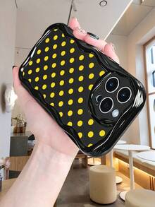 Funda de puntos amarillos trendy, fabricada en material suave anti caídas, antichoque y resistente a arañazos, accesorios móviles resistentes a la suciedad y duraderos, Compatible con iPhone 16ProMax/16E/16Pro/16Plus/16/15ProMax/15Pro/15Plus/15/14ProMax/14Pro/14Plus/14/13ProMax/13Pro/13/13Mini/12ProMax/12Pro/12/12Mini/11ProMax/11Pro/11/XSMAX/XR/X - Transparente - Ver 6