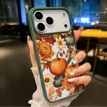 Funda de teléfono anti-caída, ultra delgada, transparente y colorida, compatible con iPhone 17 Pro Max, 16, 16e, 15 Plus, 14, 13, 12, 11, XS Max, XR, con diseño de flores de otoño, resistente a los arañazos y no amarillento, de alta calidad y material duradero, como regalo para usuarios de smartphone - Azul - Ver 4