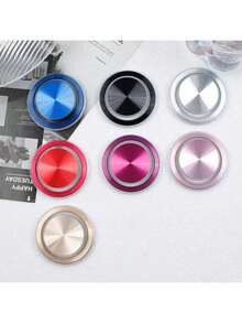 1pc Electroplated CD Pattern Magnetic Air Cushion Phone Holder, CD Pattern Magnetic Transparent Air Cushion Phone Holder, Round CD Pattern Magnetic Transparent Air Cushion Phone Holder, Expandable Air Cushion Slouchy Phone Holder - Multicolor - View 9