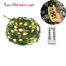 Luces de hadas de 8 modos, luces de decoración de árbol de Navidad de alambre de cobre verde, con control remoto, luces con forma de estrella para jardín, patio, fiesta al aire libre, boda, camping, Navidad, Acción de Gracias, cumpleaños, vacaciones, decoración de Halloween - Enchufe USB - Ver 19