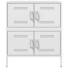 Sideboard White 68x39x79 Cm Steel - White - View 7