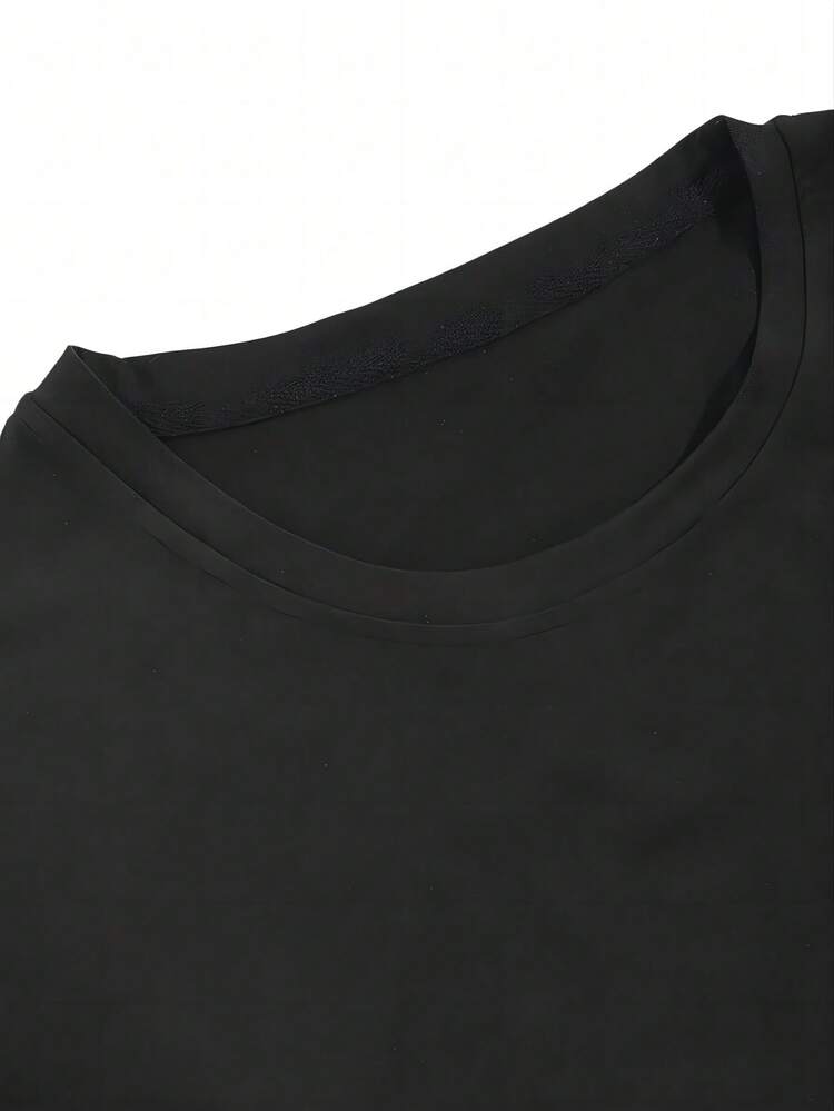 Männer Schlaf Heavy Band Tokens T Shirts Reine Baumwolle Kleidung Neuheit Kurzarm Crewneck T-Shirt D - 黑色 - 查看 4