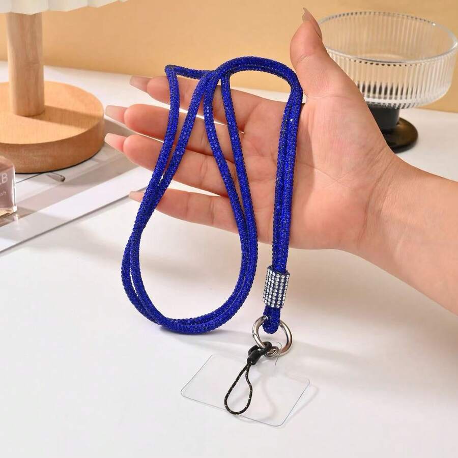 Glitter Neck Lanyard Cases For All Phones And Cases - azul real - Ver 1