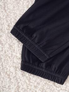 2pcs/Set Boys' Casual Sports Gradient Line Print Long Sleeve T-Shirt And Zipper Pocket Pants, Suitable For School, Daily Sports, Warm-Up Training - Blue - View 11