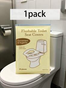 20/30/40/50/60/70/80/90/100片装，10片/包一次性马桶座垫，水溶性便携式马桶座垫，便携式旅行和商务马桶垫，马桶盖，飞机旅行、露营必备配件，浴室用品，浴室用品 - 白色 - 查看 32