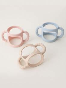 1pc Silicone Baby Bottle Handles, Easy Grip Removable Handles For Bottle To Sippy Cup Transition, Universal Fit - Green - View 9