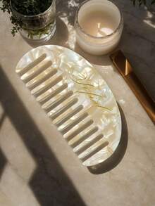 Personalized Acrylic Comb, Bridesmaid Gift, Engraved Initial Comb, Marble Comb, Pocket Comb, Bridal Gift, Engraved Comb - Christmas Gift For Her - Multicolor - View 7