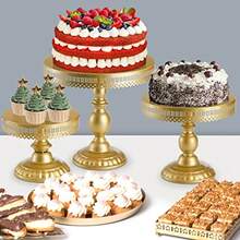 Set Of 10 Cake Stand Metal Cupcake Stand Set With Multiple Combination Styles Dessert Plate Cake Serving Tray Candy Fruit Display Tower For Wedding Birthday Party Baby Shower Anniversary - Vàng - Xem 6