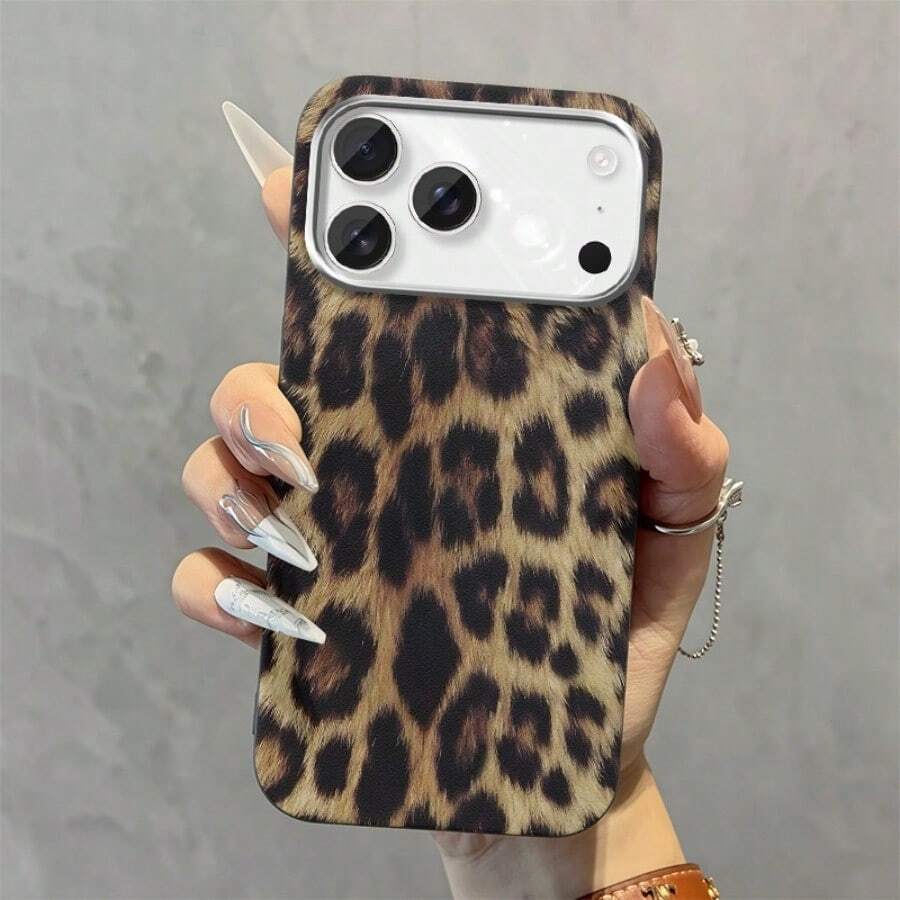 Fashion Leopard Print Design Pattern Large Hole Soft Phone Case, Compatible With IPhone17/IPhone17Pro/IPhone17Pro Max/IPhone17Air/IPhone16 15 14 13 12 11 Pro Max Fashion Phone Case - Grey - View 1