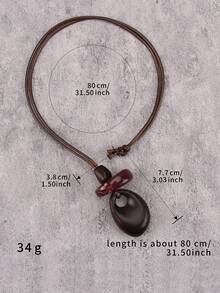 1pc Vintage Green Stone Sun Shaped Alloy Necklace, Gift For Girlfriend, Wife, Mother - Irregular Oval Ring - View 4