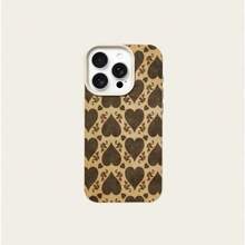 1pc Elegant Retro Floral & Heart Pattern TPU Phone Case, Compatible With Iphone/ Phones - White - View 5