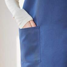 1件防水防皱围裙，新款韩式家居围裙，H型肩带方便穿戴，适用于服务员、美甲师、花店、奶茶店等各种场合，超大号围兜式围裙 - 彩色 - 查看 8