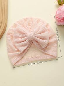 3件套婴幼儿可爱山茶花发箍帽，弹性舒适简约蝴蝶结网眼帽，百搭日常佩戴 - 彩色 - 查看 6