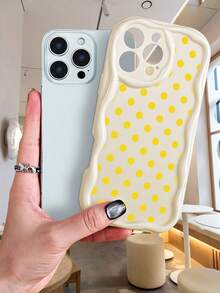Funda de puntos amarillos trendy, fabricada en material suave anti caídas, antichoque y resistente a arañazos, accesorios móviles resistentes a la suciedad y duraderos, Compatible con iPhone 16ProMax/16E/16Pro/16Plus/16/15ProMax/15Pro/15Plus/15/14ProMax/14Pro/14Plus/14/13ProMax/13Pro/13/13Mini/12ProMax/12Pro/12/12Mini/11ProMax/11Pro/11/XSMAX/XR/X - Transparente - Ver 8