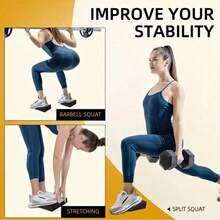 可调节楔形坡道/小腿拉伸器 - 适用于瑜伽、举重和腿部康复训练 - 增强腿部力量和平衡性，瑜伽砖可改善稳定性训练，提升腿部力量和平衡性 - 耐用的黑色健身器材，适用于举重、腿部康复和深度拉伸，表面光滑，结构坚固，是健身用户的训练配件 - 彩色 - 查看 4