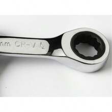 Dual-Direction Mini Ratchet Wrench, Polished Mirror Finish, Multi-Function Compact Wrench With Small Open-End - Silver - View 8