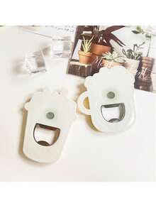 1 buc deschizător de sticle de bere din cauciuc moale, drăguț, - Gadget de bucătărie de vară, deschizător de sticle magnetic pentru frigider, ceașcă de ceai cu lapte