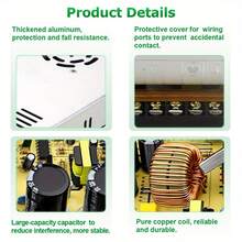 12V 30A 360W Regulated Switching Power Supply Transformer Adapter LED Driver For LED Strip, CCTV Camera System, Radio - Silver - View 5