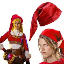 1pc/2pcs Fleece Hat, Can Be Matched With Elf Ears, Available In Green And Red, Suitable For Holiday Party Costumes Such As Christmas And Halloween Storybook Character Costume For Adults - Multicolor - View 9