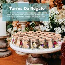 Paquete de 30 frascos de vidrio con tapa pequeños de 4 onzas ,tarros de vidrio con tapa de corcho,Tarros de Jar de Miel con Etiquetas y Cuerda para regalo de boda, shower, regalo de - 1 - Ver 4