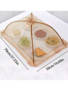 1 chiếc nắp đậy thức ăn, nắp đậy thức ăn gấp gọn cho bàn ăn, nắp che rau củ chống bụi và ruồi, nắp che nhà bếp hình chữ nhật chống muỗi. - Nhiều màu - Xem 8