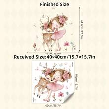 1/ 2 Sheets Cute Princess Teddy Bear Wall Stickers - 4 Styles Princess Decals,Removable Nursery Decals For Baby Girl Room Decor, Pink Gold Theme, Dreamy Wall Art & Cute Animal Stickers & Stars Clouds Balloons Design - Multicolor - View 16