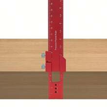 3-Piece Precision Carpentry Pocket Ruler With Sliding Stop - Aluminum T-Track Ruler, 6.3"/7.9"/11.8", Dual Imperial And Imperial Measuring Tools For DIY And Professional Carpentry, Lightweight Rectangular Centerpoint Line Marker For Wood Measuring And Marking - 紅色 - 查看 10