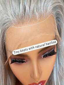 Grey Body Wave Lace Front Wigs Human Hair 250 Density Brazilian Remy Human Hair Wig Glueless Wigs For Women 13x6 HD Transparent Water Wave Lace Closure Wigs Human Hair Pre Plucked No Shedding With Baby Hair - Xám - Xem 4
