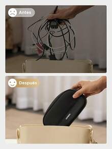 Bolsa Organizadora para Discos Duros, Estuche para Cables y Cargadores Portátil con Cremallera YYK, Impermeable,últiples Capas para Tarjetas de Juego/Cargadores/Viaje, Ligera y Compacta, S - Talla S - Ver 5