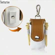 Teettartee 紧凑型高尔夫球袋，PU皮革高尔夫球包，多功能高尔夫腰包，便携式高尔夫球保护器，户外腰挂高尔夫钥匙扣，紧凑型迷你高尔夫球袋，PU皮革高尔夫钥匙扣，迷你高尔夫球袋，腰包，小球袋配件