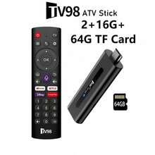 Q96 OHP A Android TV Stick TV98 ATV Allwinner H313 Quad Core HDR 10 4K Voice Remote 4G 5G Dual Wifi HD Player PK M98 Y10 - Black - View 14