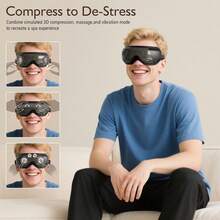 All-In-One Eye Massager With 4 Modes,Airbag Heat Compress And Vibration, Rechargeable And Portable. Relieves Eye Fatigue, Perfect For Home, Car, And Office Use,Great As A Gift - màu đen - Xem 5