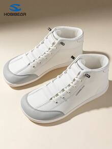 HOBIBEAR Women's High-Top Sneakers, Fashionable Minimalist Wide-Toe Sports Shoes, Slip-On Casual Shoes For Women In Autumn