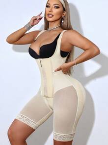 1 pieza Mono de compresión alta para mujer, Cinturilla moldeadora