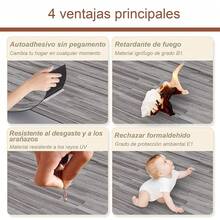 Sabiduría simple 5 ㎡   Piso vinilico autoadherible,Paquete de pvc autoadheribles,Piso laminado de gruesa de 2 mm,Piso pvc autoadherible para cocina,Sala de estar,Dormitorio,Oficina (8812) - 1800-6 - Ver 6