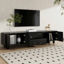 Television Stands & Entertainment Centers - Black + Particle Board - View 4