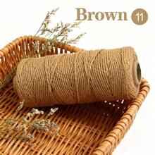 Rollo de 300M de cuerda de algodón blanco de 2mm - Cuerda artesanal resistente a granel para costura DIY, macramé, decoración de bodas y cumpleaños - Multicolor - Ver 15