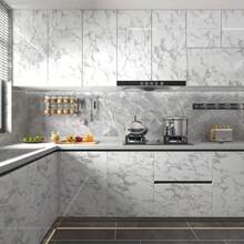 1 件复古光泽大理石图案白色和灰色家居装饰壁纸，自粘家具翻新膜，适用于橱柜、桌子、椅子、房间背景，便宜又实用的墙纸墙贴墙面装饰房间装饰壁纸贴纸墙卧室装饰厨房装饰 - 彩色 - 查看 10